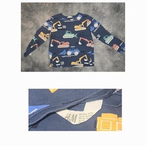 H&M Kids Construction Print Long Sleeve Shirt